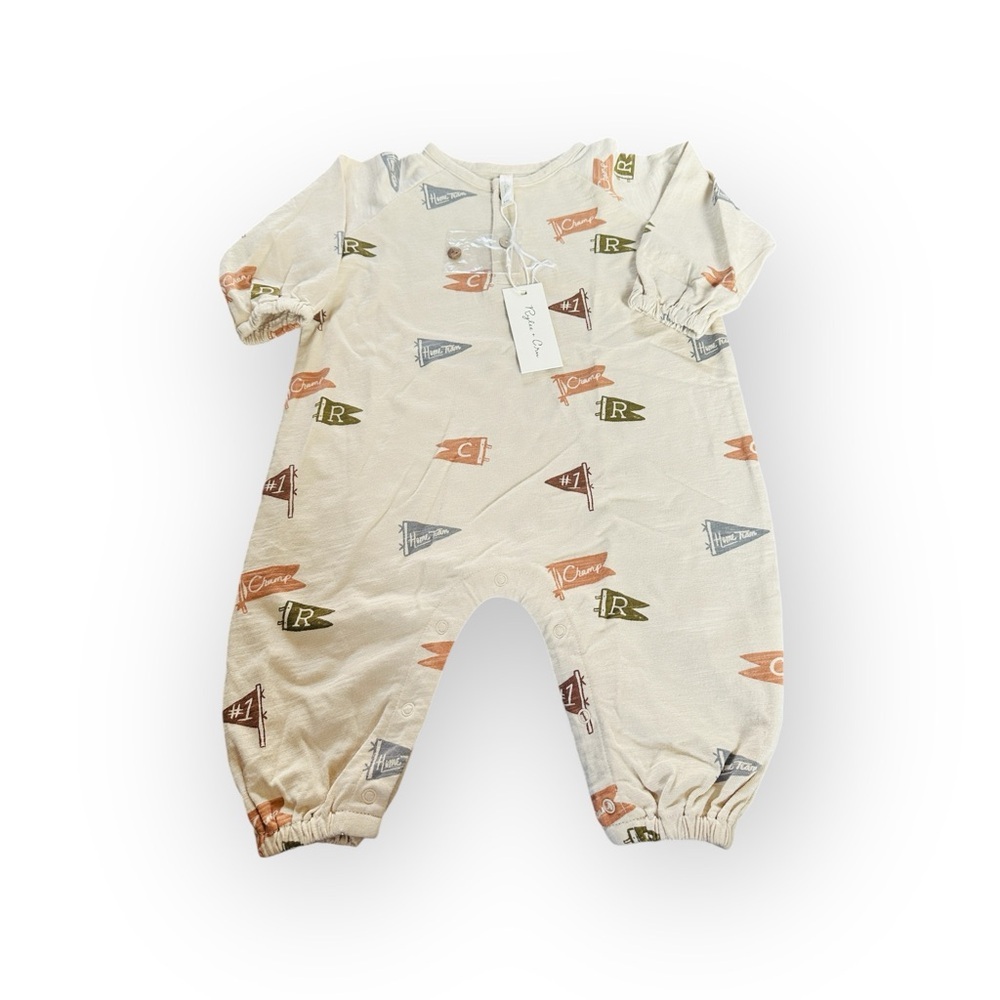 Rylee + Cru Flags Bubble Romper.  NWTS, sz 0-3, 6-12 months - Picture 4 of 6